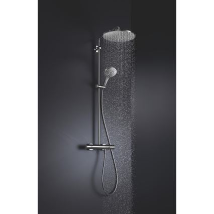 GROHE 26544000 - Pommeau de douche à main RAINSHOWER SMARTACTIVE 130 mm, finition chrome brillant