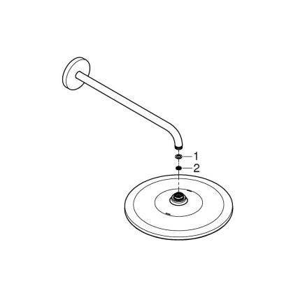 GROHE 26557000 - Ensemble de tête de douche RAINSHOWER 310 422 mm chrome brillant