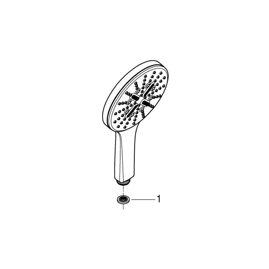 GROHE 26574DC0 - Pommeau de douche RAINSHOWER SMARTACTIVE 130 mm en acier inoxydable