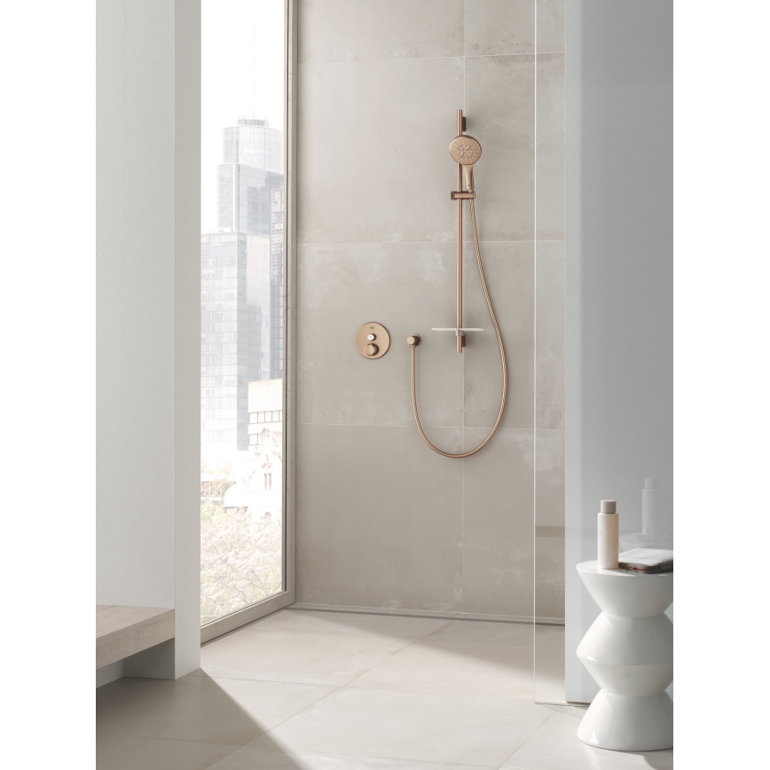 GROHE 26574DL0 - Douchette à main RAINSHOWER SMARTACTIVE 130 mm cuivrée
