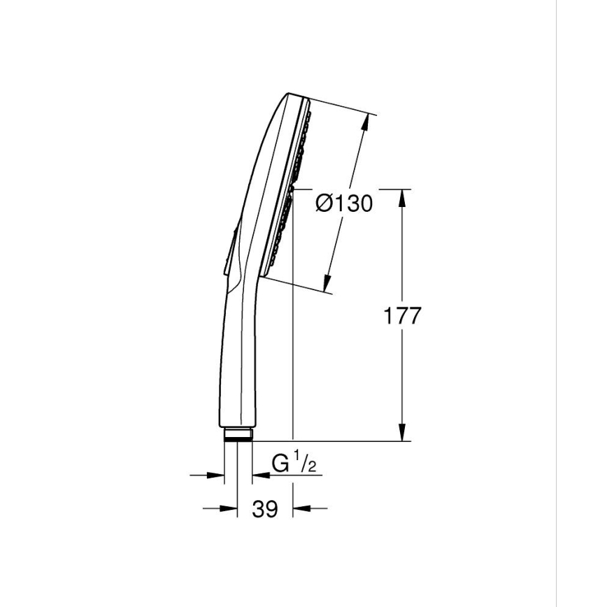 GROHE 26574LS0 - Douchette à main RAINSHOWER SMARTACTIVE 130 mm blanche