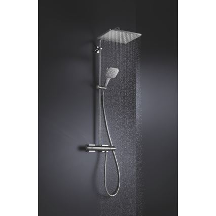 GROHE 26582000 - Douchette à main RAINSHOWER SMARTACTIVE 130 CUBE chrome brillant