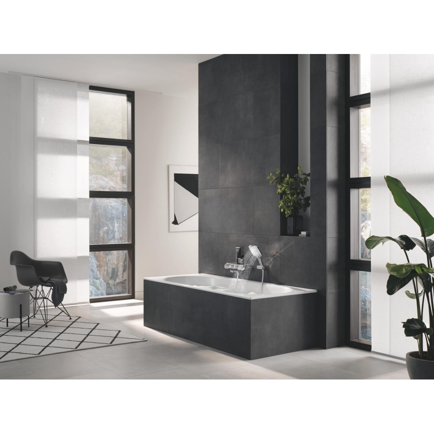 GROHE 26588000 - Ensemble de douchette RAINSHOWER SMARTACTIVE 130 CUBE, chrome brillant