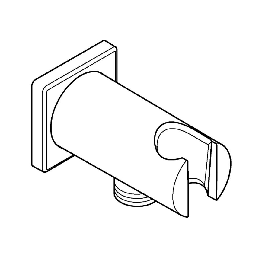 GROHE 26659000 - Wanduitlaat met douchehouder RAINSHOWER 48 × 48 mm chroom