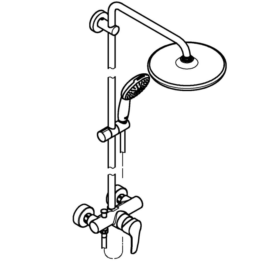 GROHE 26679001 - Douchesysteem VITALIO START 250, 390 mm, glanzend chroom