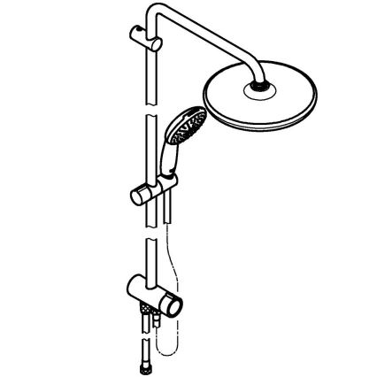 GROHE 266802431 - Ensemble de douche VITALIO START SYSTEM 250 390 mm noir