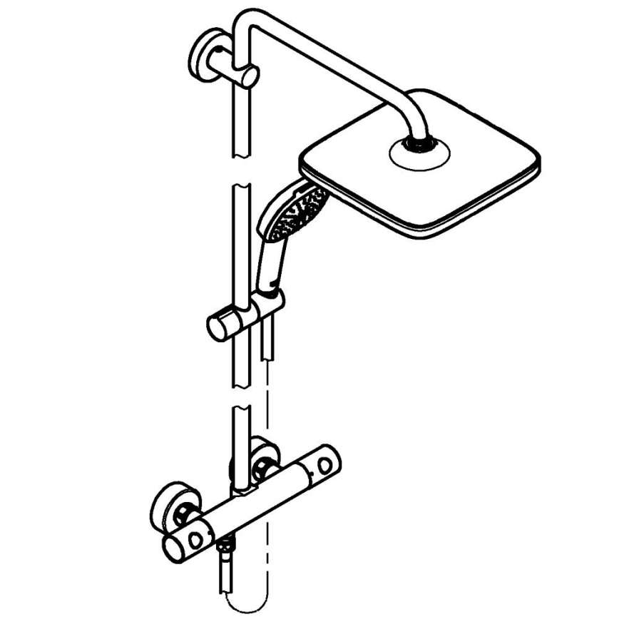 GROHE 26697001 - Douchesysteem VITALIO COMFORT 250 250 × 250 mm glanzend chroom