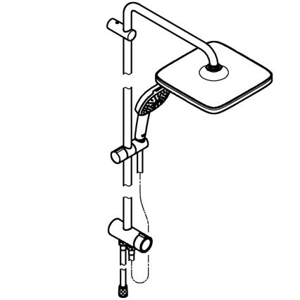 GROHE 26698001 - Système de douche VITALIO COMFORT 250, chrome brillant