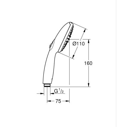 GROHE 26948001 - VITALIO START 110 handdouche, 110 mm, glanzend chroom