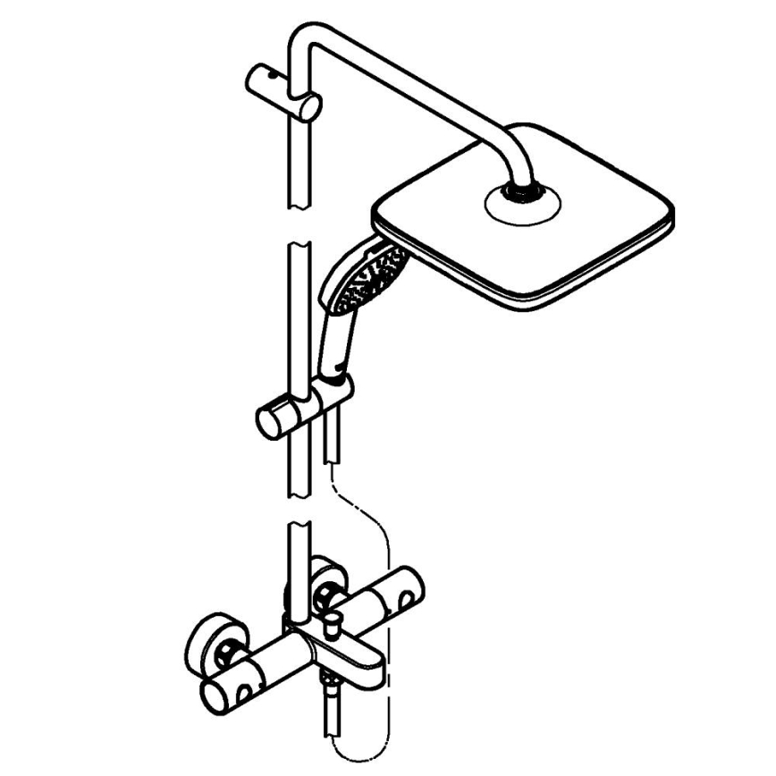 GROHE 269842431 - Douchesysteem VITALIO COMFORT 250 250 × 250 mm zwart