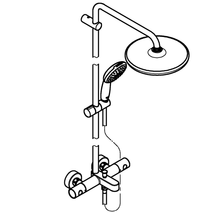 GROHE 269882431 - Système de douche VITALIO START SYSTEM 250 390 mm noir