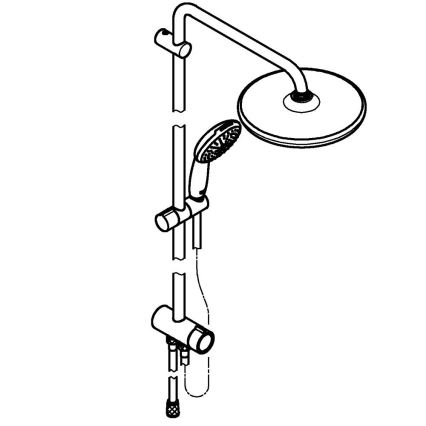 GROHE 26989001 - douchesysteem VITALIO START SYSTEM 250 390 mm glanzend chroom