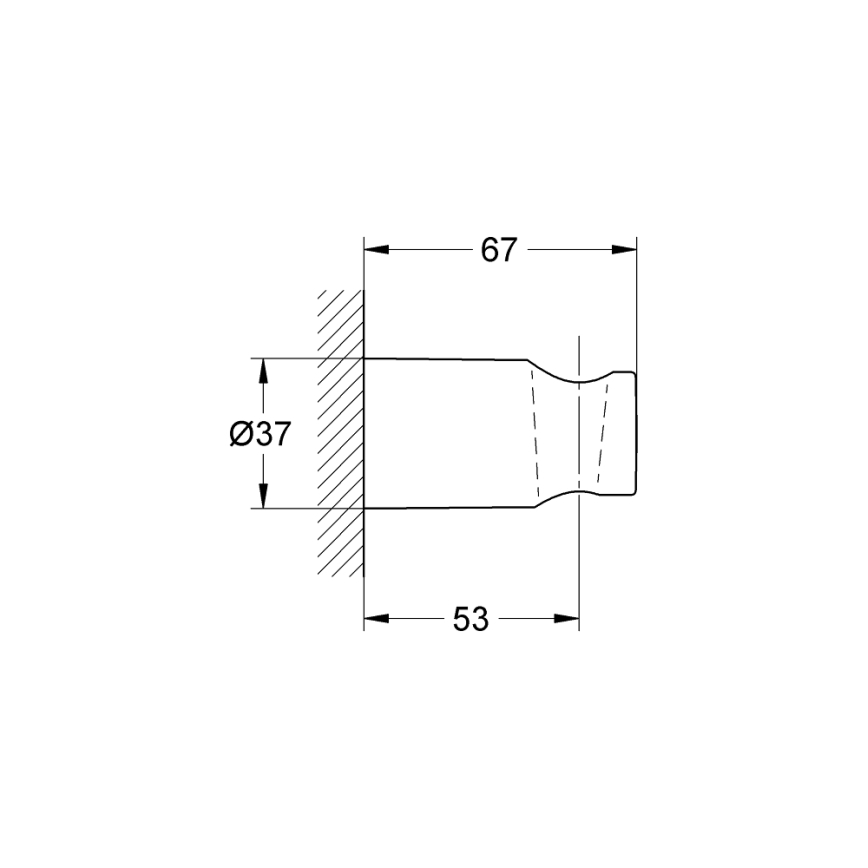 GROHE 27056000 - Wandhouder voor RAINSHOWER, glanzend chroom