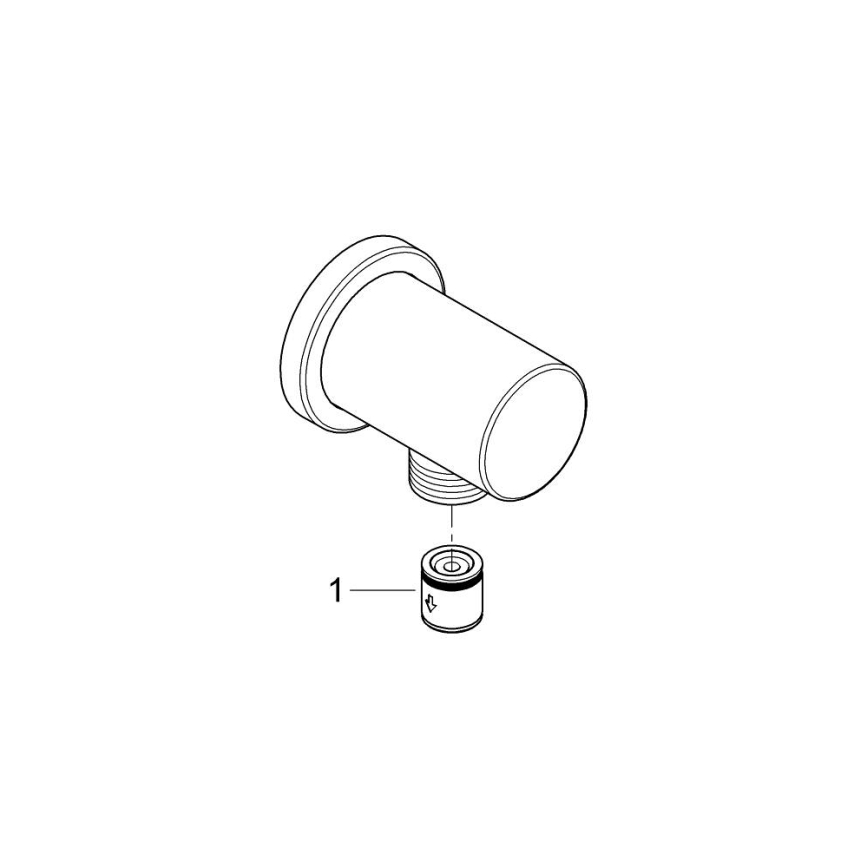GROHE 27057DL0 - Coude mural RAINSHOWER DN 15 cuivre brossé
