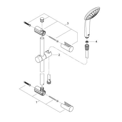 GROHE 27322000 - Doucheset VITALIO JOY 600 mm glanzend chroom