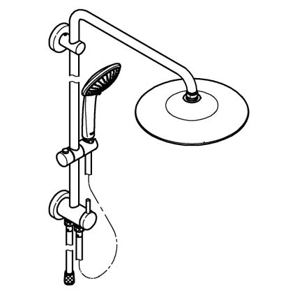 GROHE 27421002 - Système de douche EUPHORIA 260, chrome brillant