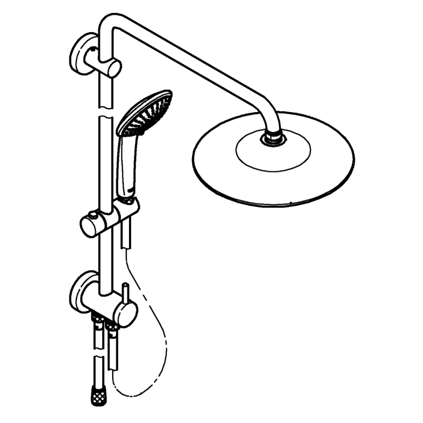 GROHE 27421002 - Système de douche EUPHORIA 260, chrome brillant