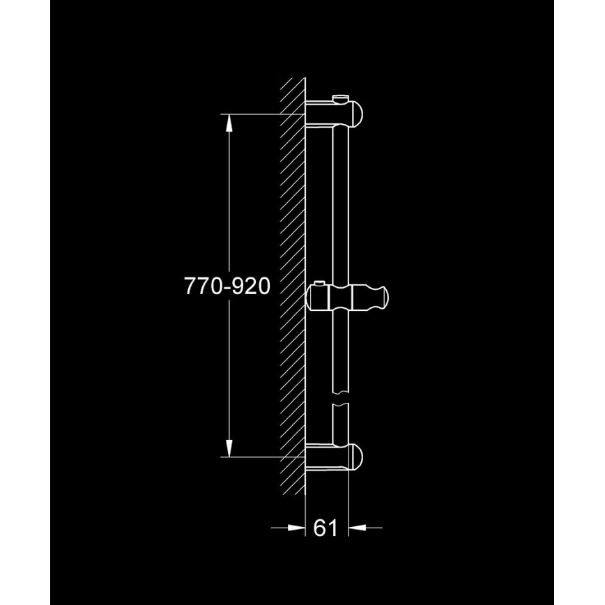 GROHE 27500000 - Douchestang EUPHORIA 900 mm glanzend chroom
