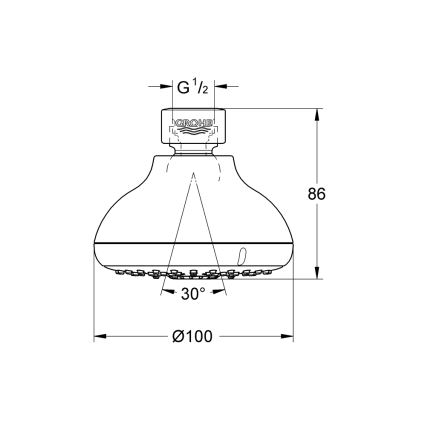 GROHE 27606001 - Hoofddouche NEW TEMPESTA 100 100 mm glanzend chroom