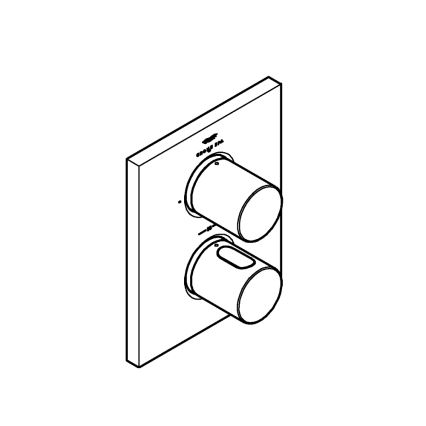 GROHE 27618000 - Cache thermostatique GROHTHERM F, chromé brillant