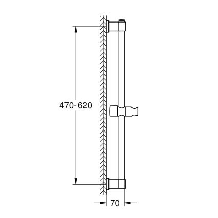 GROHE 27724001 - Douchestang VITALIO UNIVERSAL 600 mm glanzend chroom