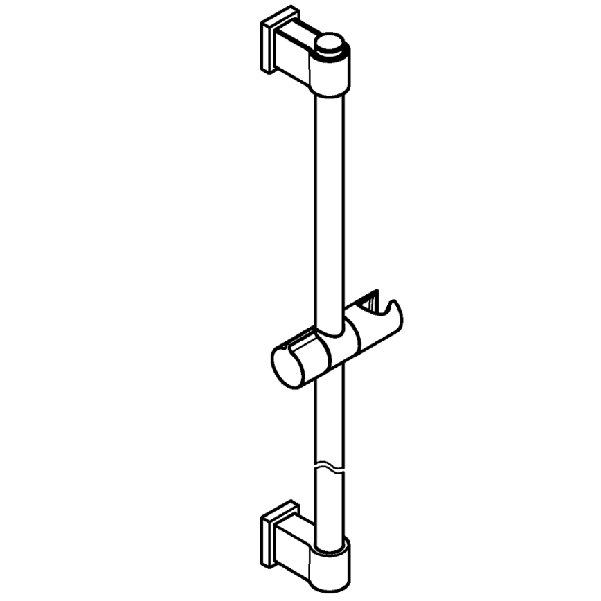 GROHE 277242431 - Douchestang VITALIO UNIVERSAL 600 mm zwart