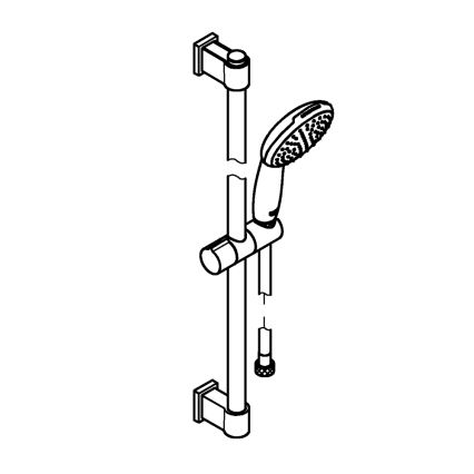 GROHE 27942001 - Ensemble de douche VITALIO START 110 600 mm, chrome brillant
