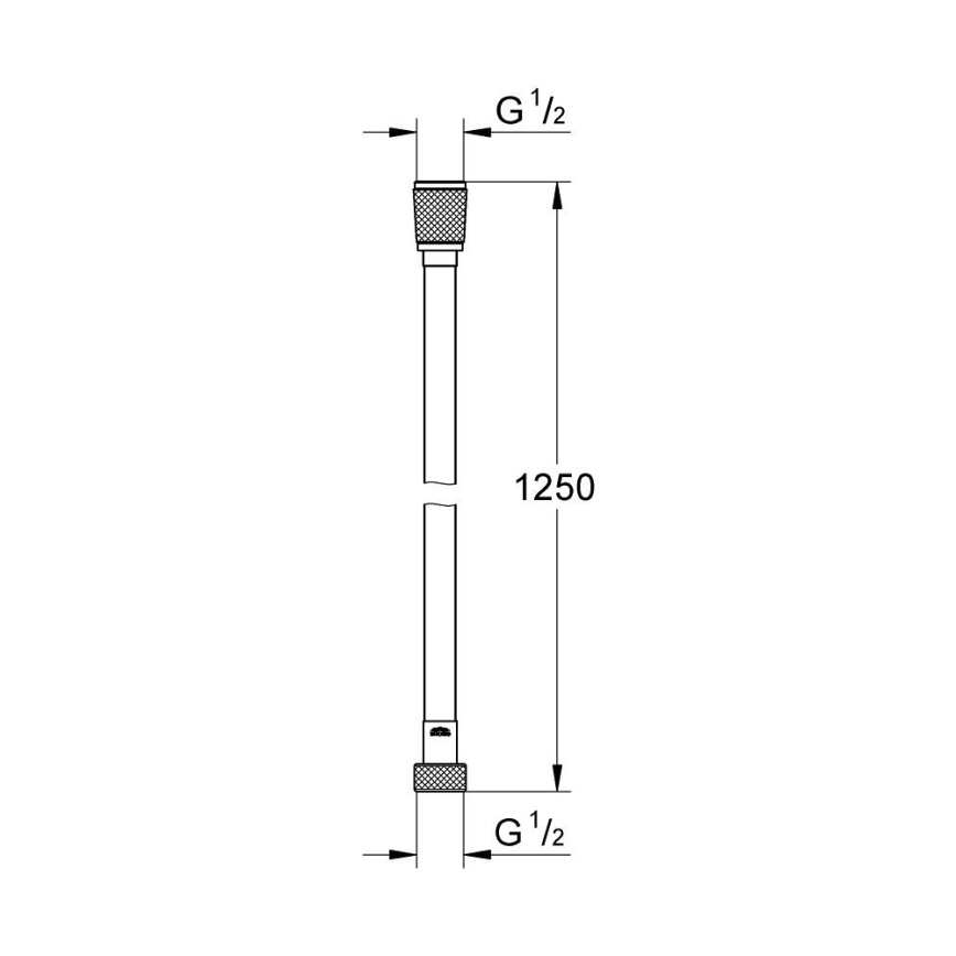 GROHE 28362GL1 - Flexible de douche SILVERFLEX 1250 mm, doré brossé