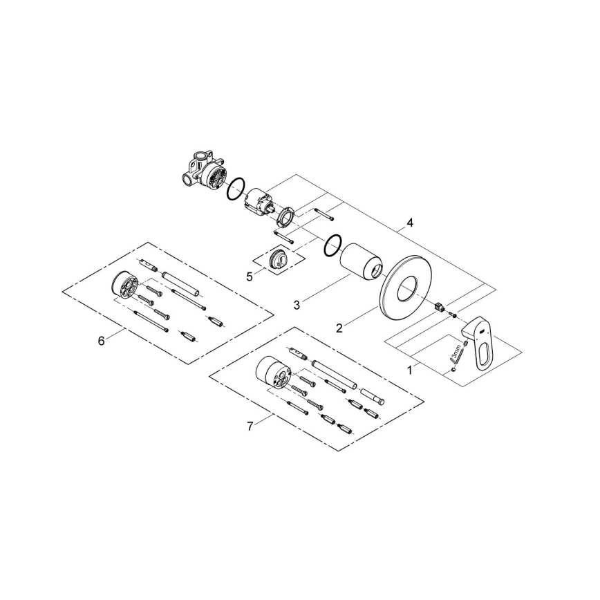 GROHE 29042000 - Douchekraan BAULOOP glanzend chroom