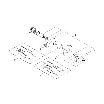 GROHE 29048000 - Mitigeur de douche pour installation encastrée BAUCLASSIC chrome brillant