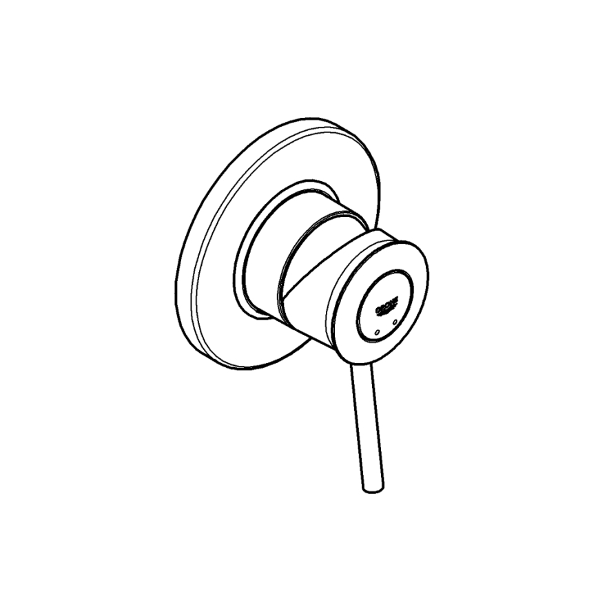 GROHE 29048000 - Mitigeur de douche pour installation encastrée BAUCLASSIC chrome brillant