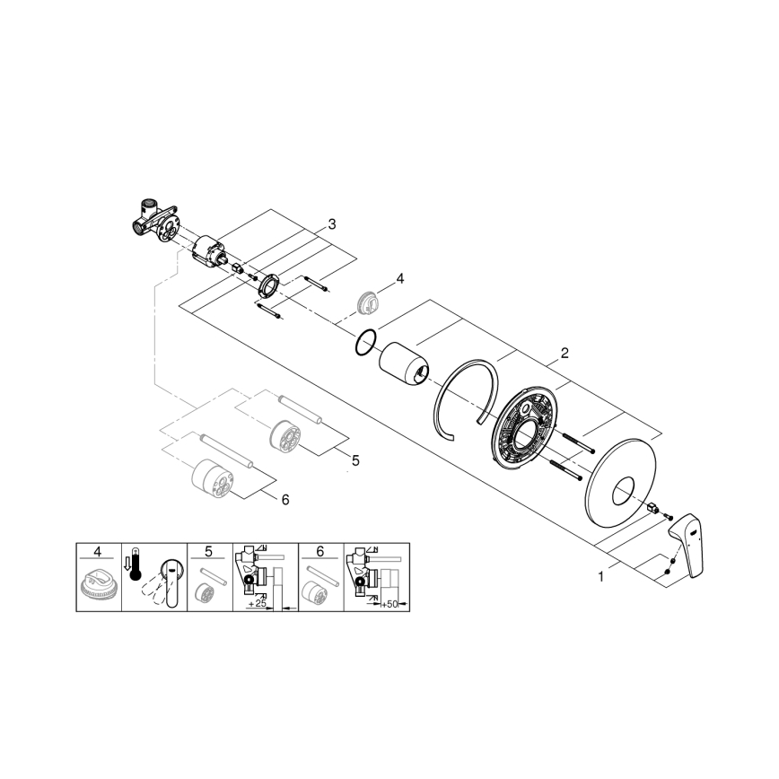 GROHE 29116000 - Mitigeur de douche START FLOW chromé brillant