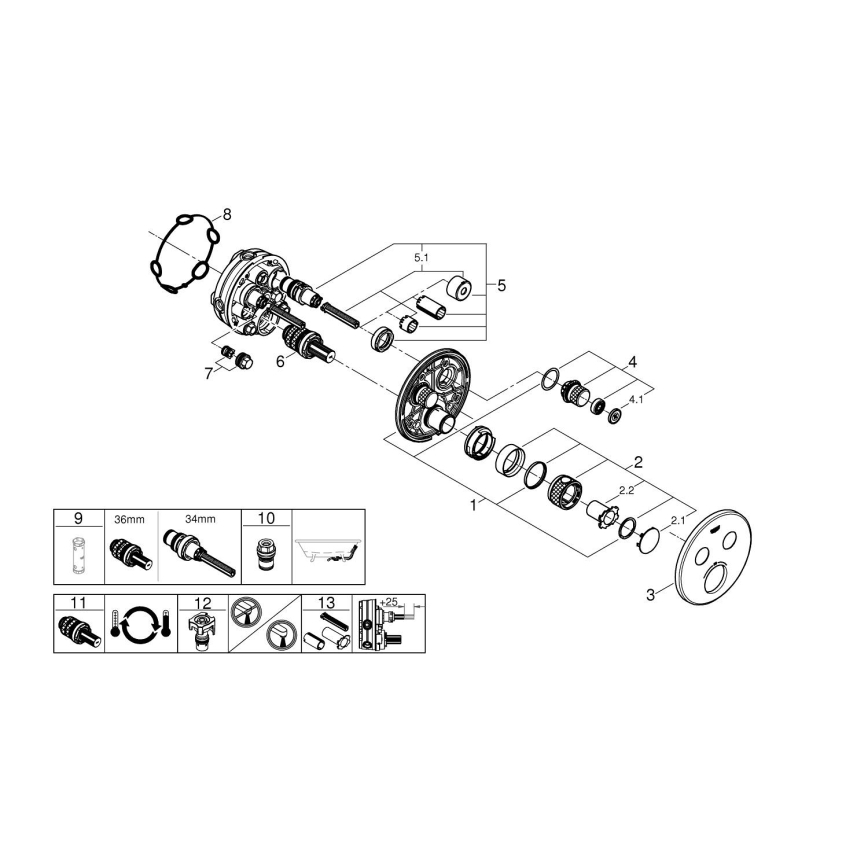 GROHE 29119AL0 - Thermostaat GROHTHERM SMARTCONTROL grafiet