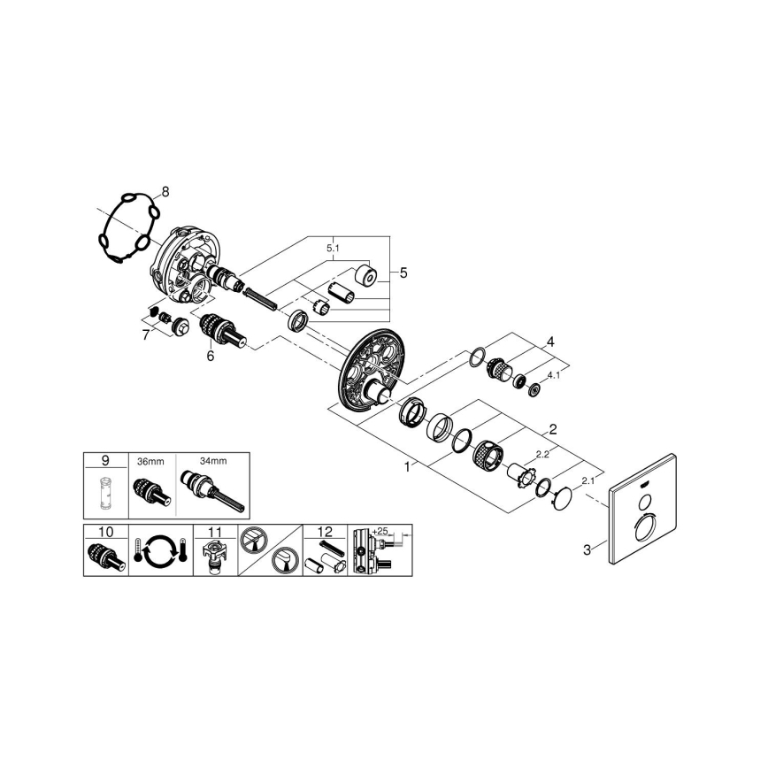 GROHE 29123000 - Thermostatische douchemengkraan GROHTHERM SMARTCONTROL chroom