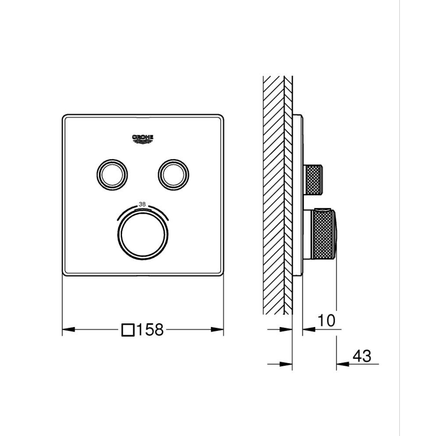 GROHE 29124A00 - GROHTHERM SMARTCONTROL thermostatische kraan, grafiet