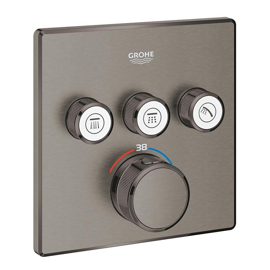 GROHE 29126AL0 - Thermostat GROHTHERM SMARTCONTROL 158 × 158 mm, finition graphite