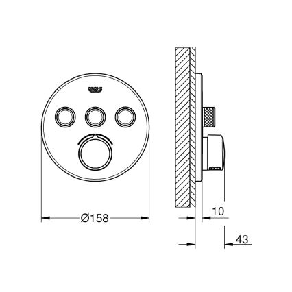 GROHE 29146000 - Mitigeur SMARTCONTROL chrome brillant
