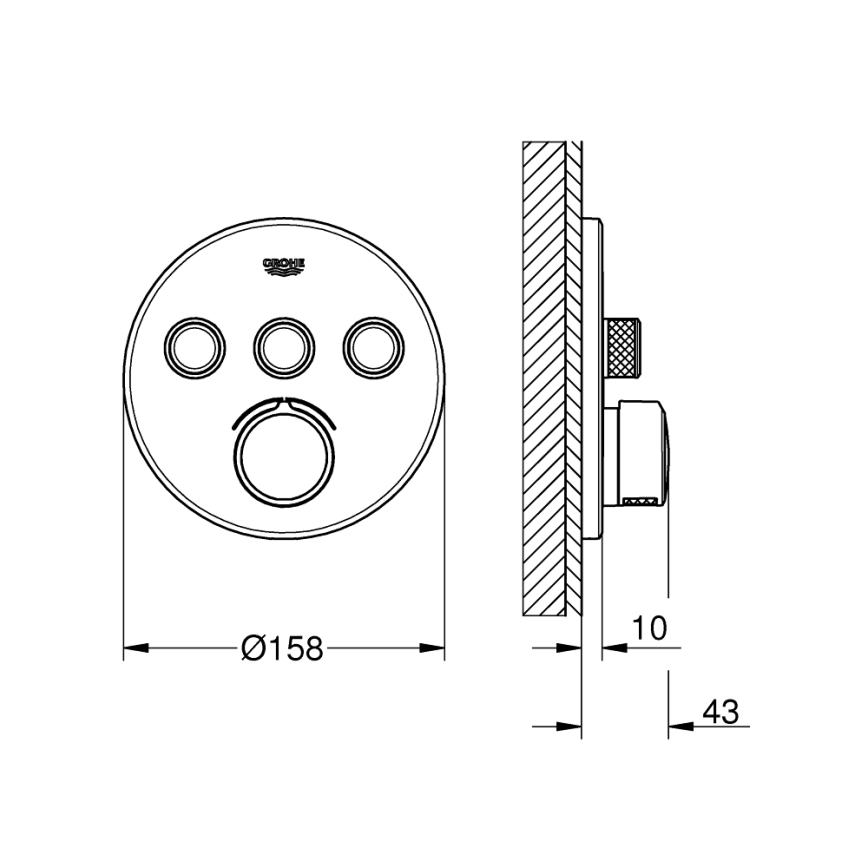 GROHE 29146000 - Mitigeur SMARTCONTROL chrome brillant