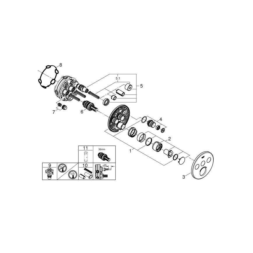 GROHE 29146000 - SMARTCONTROL mengkraan, glanzend chroom