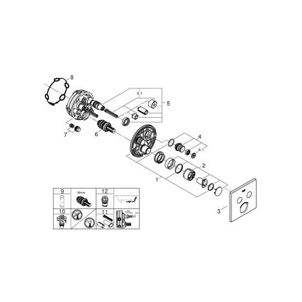 GROHE 29148000 - Afdekkap voor inbouwmengkraan SMARTCONTROL, glanzend chroom
