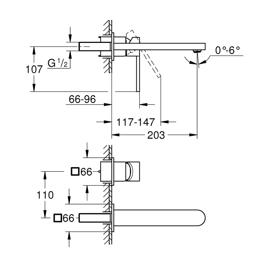 GROHE 29306003 - Mitigeur pour lavabo PLUS 203 mm chrome brillant