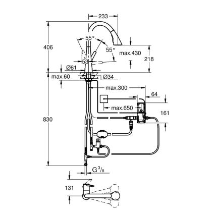 GROHE 30219002 - Elektronische keukenkraan ZEDRA TOUCH glanzend chroom