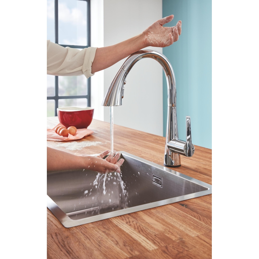 GROHE 30219002 - Mitigeur d'évier électronique ZEDRA TOUCH chromé brillant
