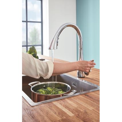 GROHE 30219002 - Mitigeur d'évier électronique ZEDRA TOUCH chromé brillant