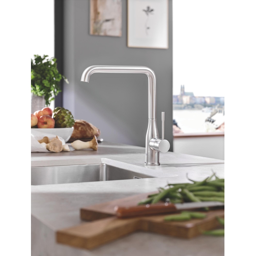 GROHE 30269DC0 - Mitigeur d'évier ESSENCE 300 mm en acier inoxydable