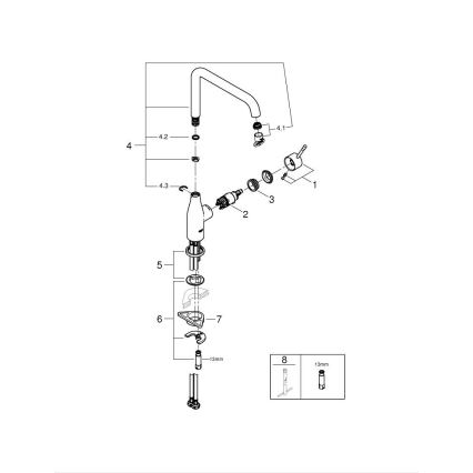 GROHE 30269GN0 - Keukenkraan ESSENCE, goud