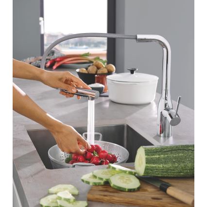 GROHE 30270000 - Mitigeur de cuisine ESSENCE 348 mm chromé brillant