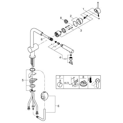 GROHE 30274GN0 - Keukenkraan A, goudkleurig