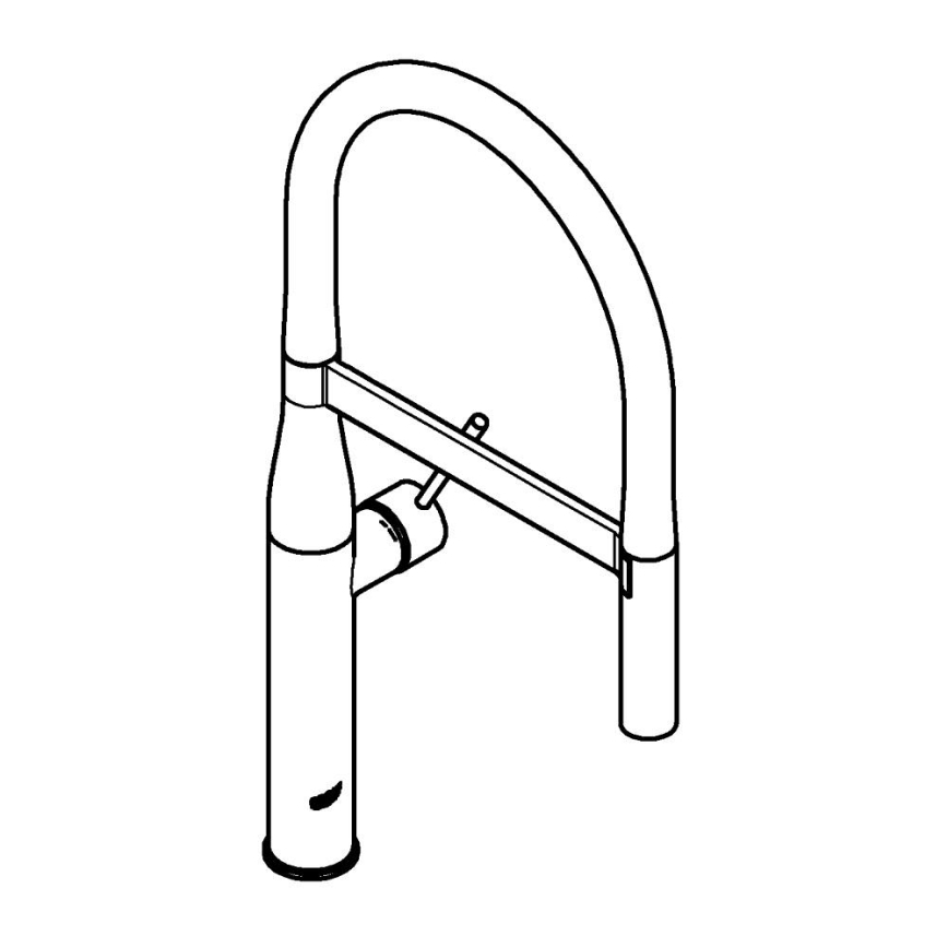 GROHE 30294000 - Mitigeur d'évier ESSENCE 530 mm chromé brillant