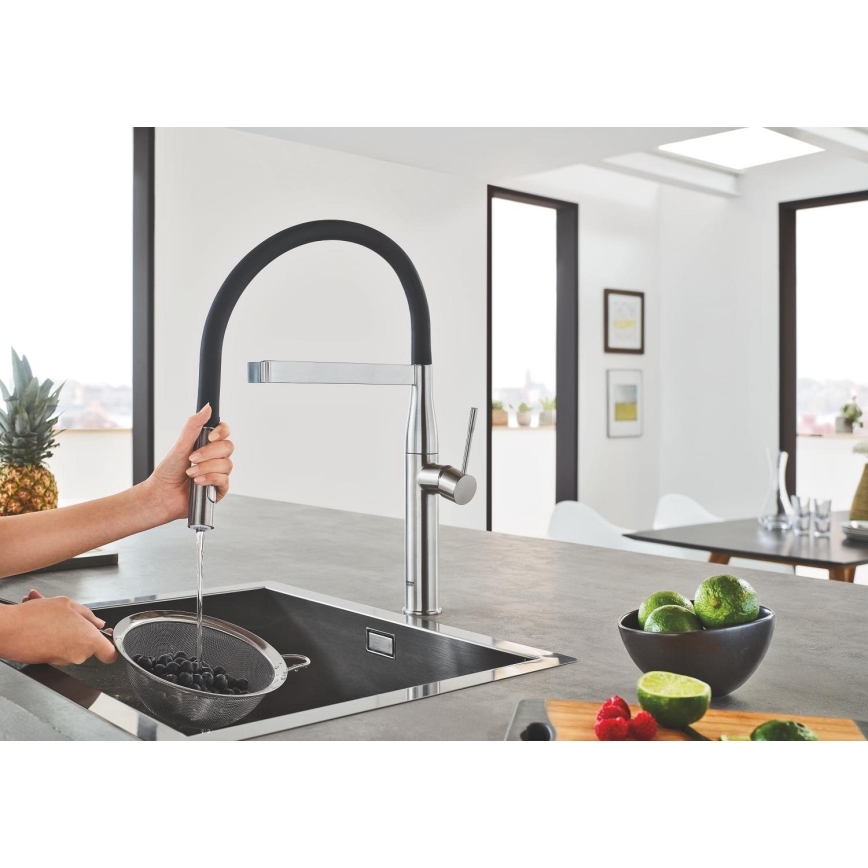 GROHE 30294DC0 - Mitigeur d'évier ESSENCE en acier inoxydable